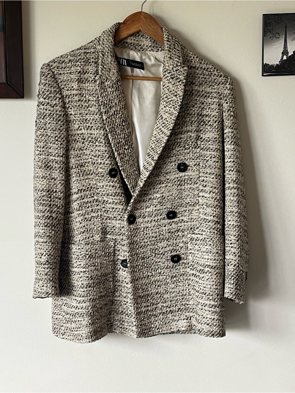 Zara Tweed Coat- XS PTP 20 inch